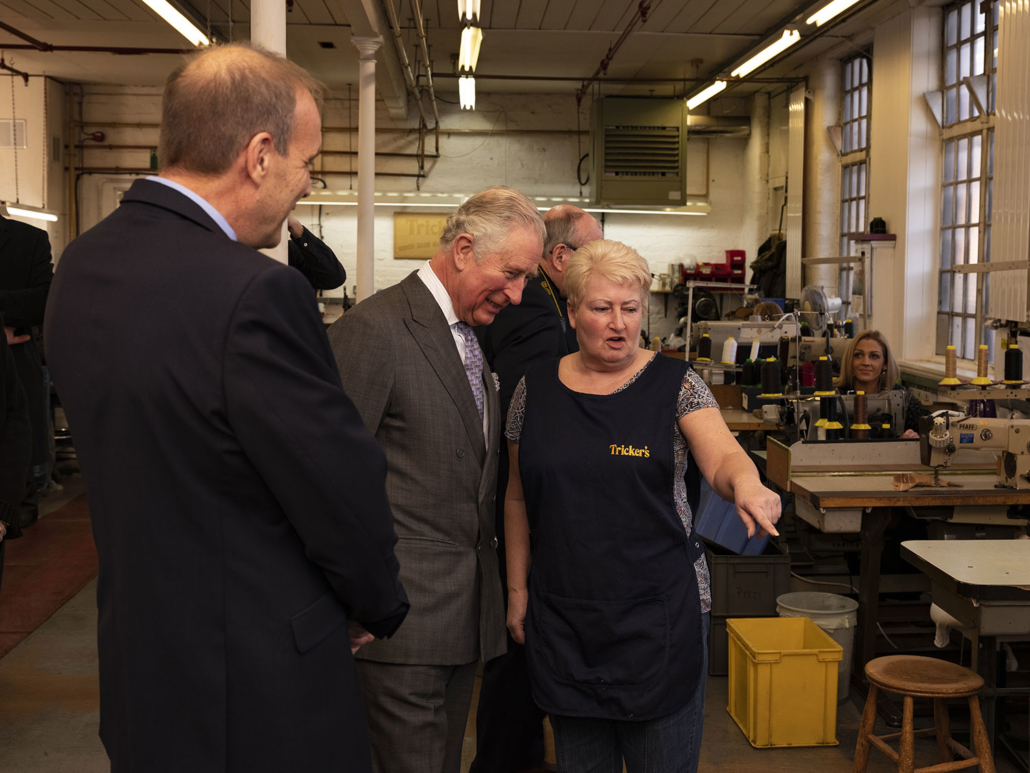 Prince Charles Visits the Trickers Factory