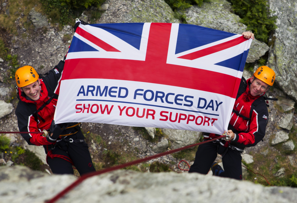 Picture showing Armed Forces Day Flag, show your support