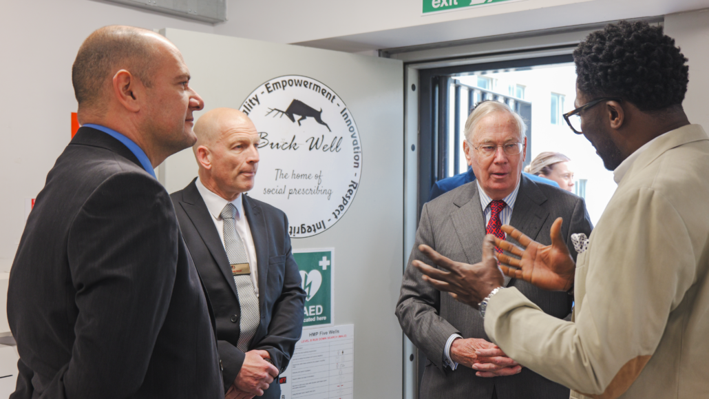 HRH The Duke of Gloucester on visit to HMP Five Wells