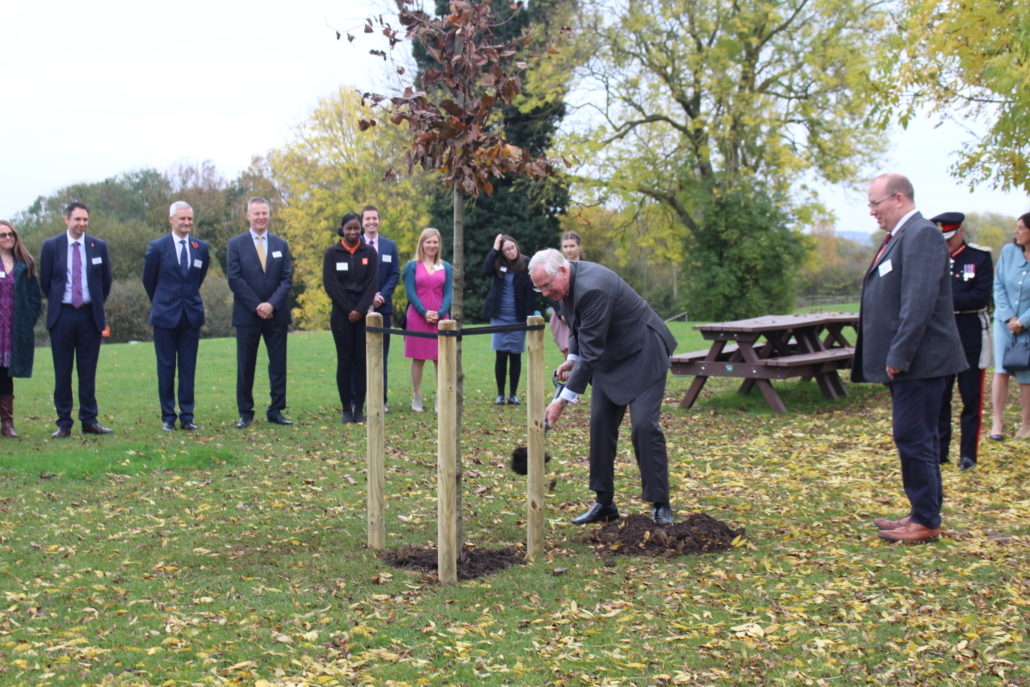 HRH The Duke of Gloucester Planting a Tree at Rock UK Frontier Centre