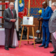 HRH The Duke of Gloucester unveiling plaque to commemorate visit