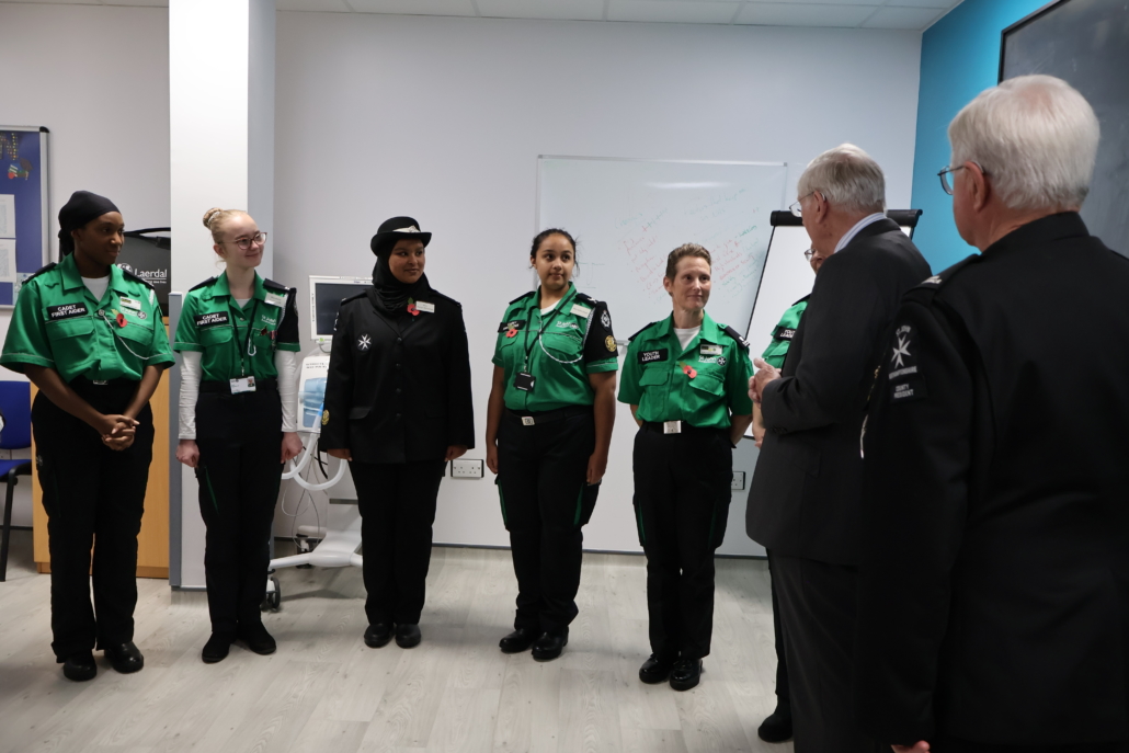 HRH The Duke of Gloucester meeting St John Cadets in Northampton