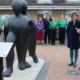 HRH The Duke of Gloucester with Memorial Sculptor, Beatrice Hoffman