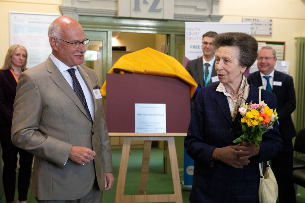 HRH The Princess Royal visit to Wellingborough Youth Court on 29 April 2025