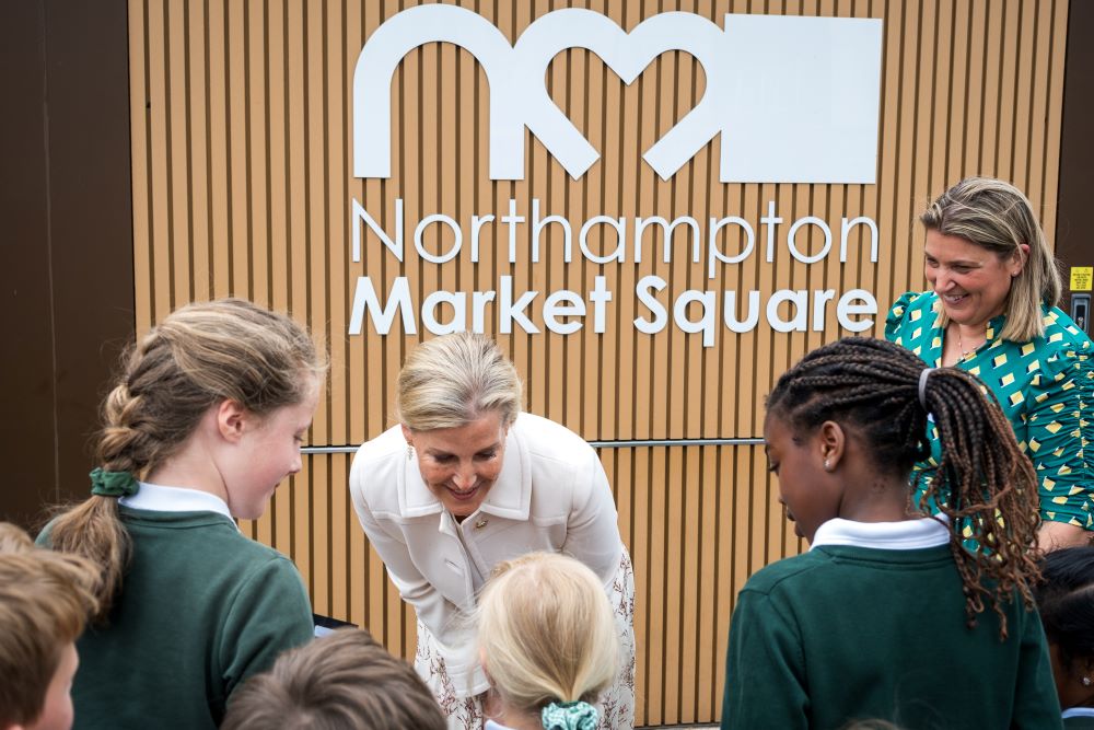 HRH The Duchess of Edinburgh visit to Market Square Northampton on 9 June 2025