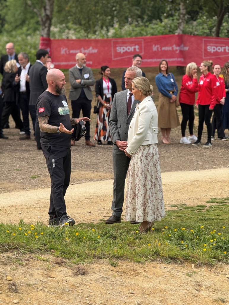 HRH Duchess of Edinburgh visiting Northampton Mountain Bike Park