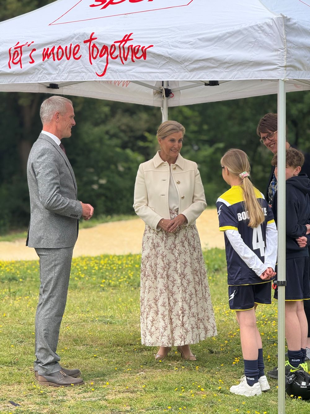 HRH The Duchess of Edinburgh introduced to two young riders