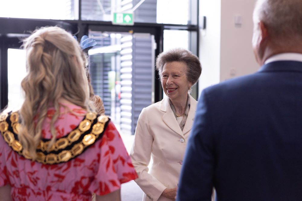 HRH The Princess Royal Visiting Hankook Tyre UK Ltd in Daventry