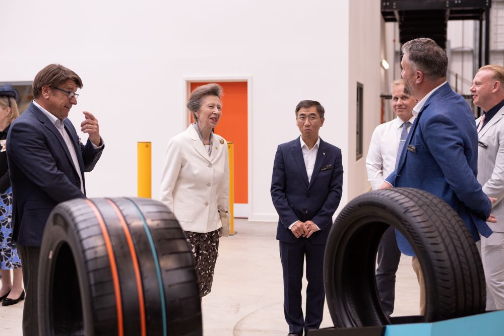 HRH The Princess Royal at Hankook Tyre Ltd Daventry